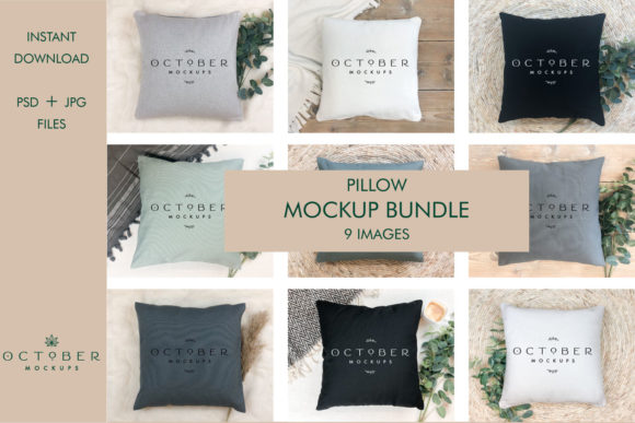 Download Pillow Mockup Bundle | Sublimation Blanks - Mockup Collection
