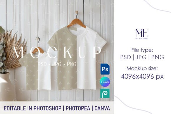 Download Family T-Shirt Mockup PSD Canva - Mockup Collection