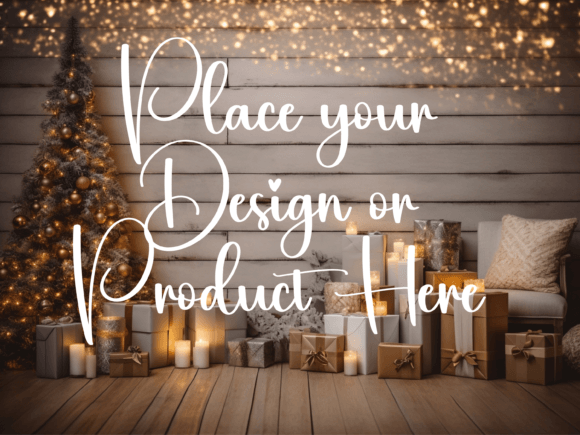 Download Christmas Background for Product Mockups - Mockup Collection