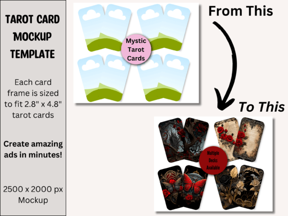 Download Tarot Card Product Mockup Photo- Canva - Mockup Collection