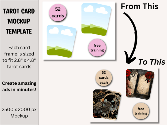 Download Tarot Card Product Mockup Photo- Canva - Mockup Collection