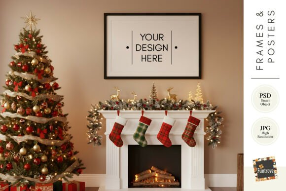 Download Christmas Horizontal Frame Mockup - Mockup Collection