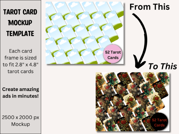 Download Tarot Card Product Mockup Photo- Canva - Mockup Collection